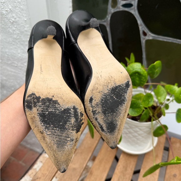 Zara classic black leather high heels EUR 36 - Picture 7 of 7
